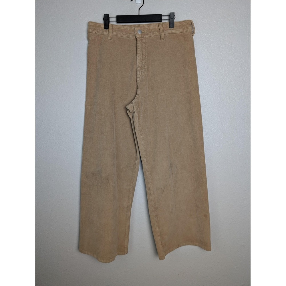 Universal‎ Thread Pants Girls 12 Beige Ankle Corduroy Stretch Relaxed Fit